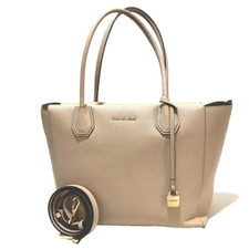 Usado, Bolsa tote Michael Kors logotipo 2 vias bolsa de ombro couro bege comprar usado  Enviando para Brazil