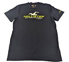 Camiseta Hollister masculina manga curta gola redonda estampa gráfica tamanho M malha esportiva preta comprar usado  Enviando para Brazil