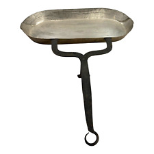 Antiga panela de cobre martelada à mão francesa com cabo de ferro forjado comprar usado  Enviando para Brazil