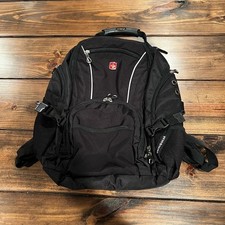 Mochila preta para laptop SwissGear, excelente estado usado, amplo armazenamento, fluxo de ar, durável, comprar usado  Enviando para Brazil