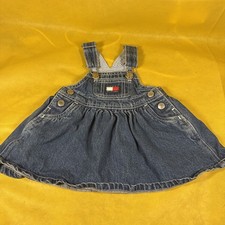 Vestido Tommy Hilfiger Macacão Jumper Denim 3-6 Meses Y2K Logotipo Bandeira Bebê Criança HH, usado comprar usado  Enviando para Brazil