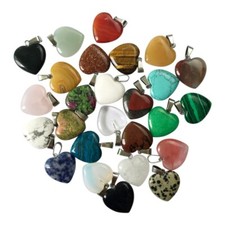 Usado, 250 peças/lote de pingentes mistos de pedra natural em forma de coração no atacado para fabricação de joias comprar usado Usado, 250 peças/lote de pingentes mistos de pedra natural em forma de coração no atacado para fabricação de joias comprar usado  Enviando para Brazil