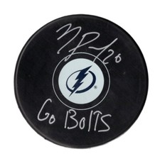 Nick Paul autografado assinado com logotipo inscrito disco NHL Tampa Bay Lightning JSA CERTIFICADO DE AUTENTICIDADE comprar usado  Enviando para Brazil