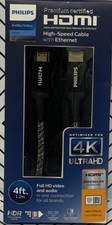 🥥 Cabo HDMI Philips Premium de alta velocidade 4 pés otimizado para 4K UltraHD🆕 comprar usado  Enviando para Brazil