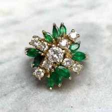 14k emerald ring handmade for sale 14k emerald ring handmade for sale Edison