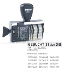 Trodat 1117 wortbandstempel gebraucht kaufen  Litzendorf