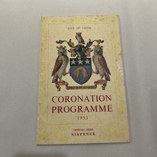 Coronation programme 1953 for sale  NORTHWICH
