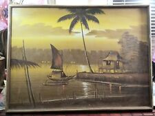 Signed tropical landscape for sale  Philadelphia