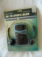 Rádio esportivo antigo Lenoxx Sound PR-35 AM/FM portátil com fones de ouvido lacrado, usado comprar usado  Enviando para Brazil