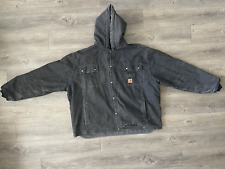 Usado, Jaqueta de trabalho Carhartt arenito com capuz lona pato J284 Sherpa forrada tamanho 2XL comprar usado  Enviando para Brazil