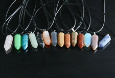 Lote al por mayor 12 PIEZAS Collar Colgante Piedra Natural Cristal Piedra Preciosa 22*9mm segunda mano  Embacar hacia Mexico