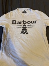 Barbour tshirt white for sale  HOVE