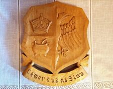 Handgeschnitzt holzwappen holz gebraucht kaufen  Köln