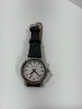 Relógio feminino Mondaine SBB CFF FFS pulseira de couro preto 26mm 14R LEIA para condição comprar usado  Enviando para Brazil