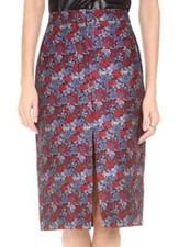Saia lápis jacquard BCBGMAXAZRIA Liya tamanho XXS floral comprimento do joelho fenda frontal comprar usado  Enviando para Brazil