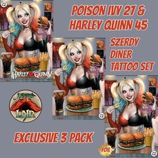HARLEY QUINN 45 SZERDY EXCLUSIVO JANTAR TATUAGEM FOLHA, VIRGEM E VARIANTE PACOTE COM 3 comprar usado  Enviando para Brazil