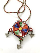 Vintage beaded medallion for sale  Cherryfield