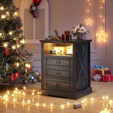 Nightstand drawers end for sale  Walnut