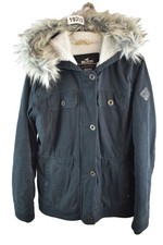 Usado, Jaqueta Parka HOLLISTER Forrada Azul Tamanho M Feminina Botão para Cima Casual Ao Ar Livre comprar usado  Enviando para Brazil