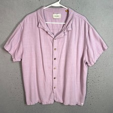 Camisa masculina Critical Slide lavanda manga curta abotoada XL mistura de linho algodão comprar usado  Enviando para Brazil