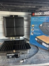 Black & Decker Grill & Waffle Baker com placas reversíveis antiaderentes G48TD funciona comprar usado  Enviando para Brazil