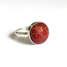 Korallenring ring silber gebraucht kaufen  Friesenheim