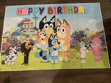 Kit de decoração de festa de aniversário Bluey & Bingo: banner, adote um disquete, pano de fundo++ comprar usado  Enviando para Brazil