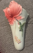 Vaso de bolso de parede Ibis & Orchid Design hibisco e beija-flor #108 comprar usado  Enviando para Brazil
