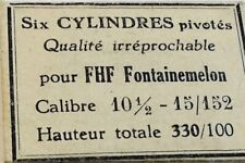 Lote de 6 cilindros relógio pivotado FHF 101/2 15/152 altura 330 comprar usado  Enviando para Brazil