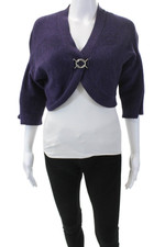 Suéter Bolero Feminino Rivamonti Fecho de Fivela Metálica Malha Roxo Tamanho P comprar usado  Enviando para Brazil