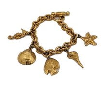 Pulseira náutica vintage Ben Amun Beach tom dourado LINDA DIVERSÃO , usado comprar usado  Enviando para Brazil