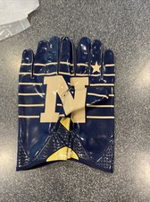 Luvas de futebol americano para aspirantes da Marinha da equipe Naval Academy NCAA destaque GG, usado comprar usado  Enviando para Brazil