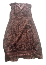 Vestido Evan Picone tamanho 10 plissado comprimento 42” gola V forrado com zíper poli #800 comprar usado  Enviando para Brazil