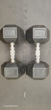 Pair 17.5kg hexagon for sale  CROYDON