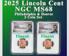 2025 P & D LINCOLN SHIELD CENT 2 MOEDAS NGC MS68 PRÉ-VENDA APENAS 5 CONJUNTOS DISPONÍVEIS, usado comprar usado  Enviando para Brazil