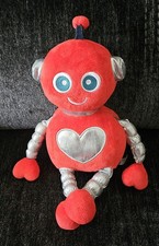 Robô Hallmark metálico prata vermelho coração de pelúcia dia dos namorados 12" presente de amor, usado comprar usado  Enviando para Brazil