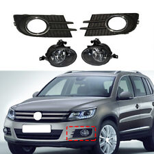 Para-choque dianteiro farol de neblina tampa abajur moldura acabamento para VW Tiguan 2012-2018 UE, usado comprar usado  Enviando para Brazil