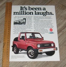Suzuki Car AD 1988 Samurai 4x4 original ONE magazine page advertisement comprar usado  Enviando para Brazil