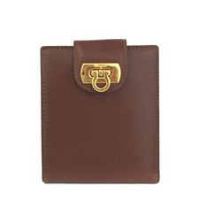 Carteira dobrável Salvatore Ferragamo Gancini clipe couro marrom/8BD1453 comprar usado  Enviando para Brazil