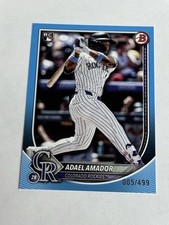 ADAEL AMADOR 2025 BOWMAN ROOKIE SKY BLUE BORDER ROCKIES #31 RC /499 SP comprar usado  Enviando para Brazil