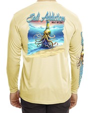 Camiseta Salt Addiction pesca microfibra água salgada manga longa 50+ vida UV comprar usado  Enviando para Brazil
