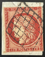 Timbre Ceres N° 6B Carmin Brun sur Fragment Cote 1200 € 2e Choix Bel Aspect comprar usado  Enviando para Brazil