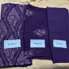 Unstitched bareeze purple for sale  WEST DRAYTON