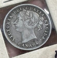 Moneda de 20 centavos de plata Canadá 1858 baja acuñación alto valor segunda mano  Embacar hacia Argentina