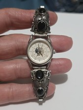 Relógio de pulso vintage preto esterlina ônix Liberty comprar usado  Enviando para Brazil