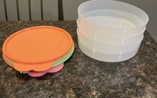Tigelas de cereais Tupperware #1405 Wonder com tampas transparentes - rosa~limão~laranja NOS, usado comprar usado  Enviando para Brazil