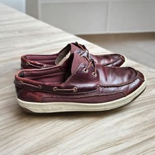 TIMBERLAND 2 Olhos Sapatos de Barco Couro Borgonha Deck Shoes 10.5 comprar usado  Enviando para Brazil