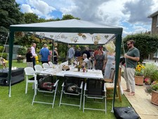 White weatherproof gazebo for sale  BURY ST. EDMUNDS