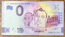 2021 MARSEILLE CHAVE FERNANDEL N°2 BILLET 0 EURO SOUVENIR EURO SCHEIN BANKNOTE comprar usado  Enviando para Brazil
