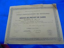 Brevet prévot sabre d'occasion  Targon